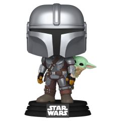 Star Wars: The Mandalorian and Grogu POP! Vinyl Bobblehead Figure The Mandalorian with Grogu 9 cm