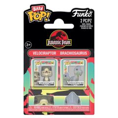 Jurassic Park Bitty POP! Vinyl Figure 2-Pack Velociraptor & Brachiosaurus 2 cm