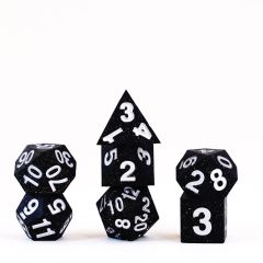 FanRoll Sharp Edge Silicone Dice Set Gold Scatter (7)