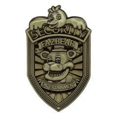 Five Nights at Freddy´s Replica Security Badge Antique Brass Edition