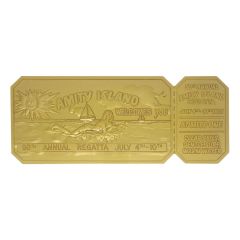 Jaws Replica 1/1 50th Anniversary Regatta Ticket 24k Gold Plated