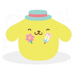 Sanrio Squishmallow Plush Figure Hello Kitty and Friends Seize the Moment Pompompurin Popsicle 20 cm