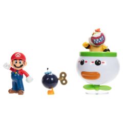 World of Nintendo Mini Figure 2-Pack Mario and Bowser Jr. Clown Car 6 cm