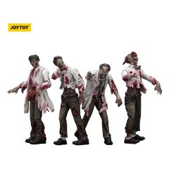 Zombie Dark Source Action Figures 4-Pack Scientists (Male) 8 cm