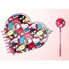 Sanrio Heart Diary & Pen Gift Set Hello Kitty Friends Multicolour