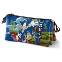 Sonic - The Hedgehog Triple Pencil case SEGA Greenhill Multicolour