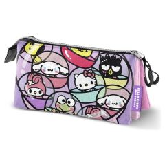 Sanrio Triple Pencil case Hello Kitty Gashapon Pink