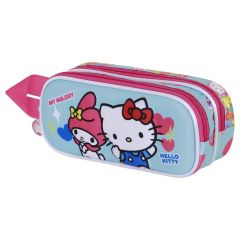 Sanrio 3D Double Pencil case Hello Kitty Friendship Blue