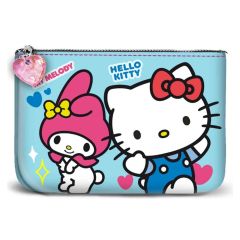 Sanrio Small Square Coin Purse Hello Kitty Friendship Blue