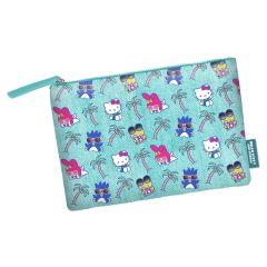 Sanrio Soleil Toiletry Bag Hello Kitty Palms Turquoise