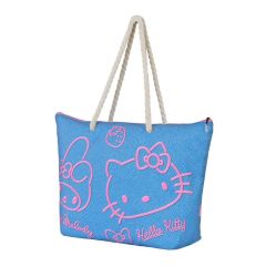 Sanrio Soleil Beach Bag Hello Kitty Denim Blue