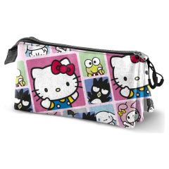 Sanrio Triple Pencil case Hello Kitty Panels Multicolour