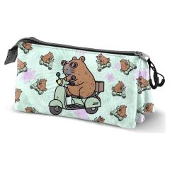 Oh My Pop! Triple Pencil case Capybara Green