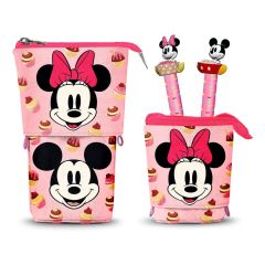 Minnie Pop Up Pencil Case with 2 Erasable Gel Pens