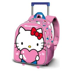 Sanrio Small 3D Backpack with Wheels Hello Kitty Heart