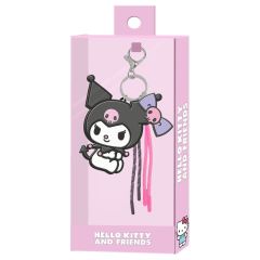 Sanrio Charm Keyring Kuromi Face