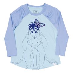 Winnie the Pooh by Loungefly Tee T-Shirt Unisex Eeyore Shirred Raglan Size XXL