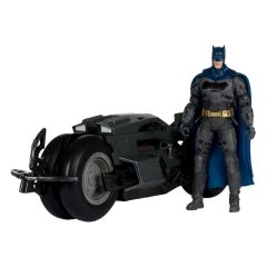 The Flash DC Multiverse Vehicle Batcycle with Batman