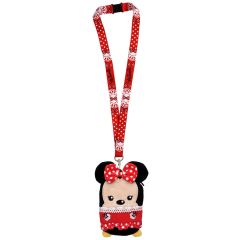 Disney Deluxe Lanyard with Card Holder Minnie Mouse Ver. Red
