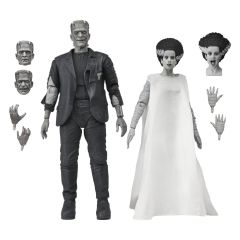 Universal Monsters 2-Pack Action Figure Bride of Frankenstein 90th Anniversary The Monster & His Mate (B&W) 18 cm