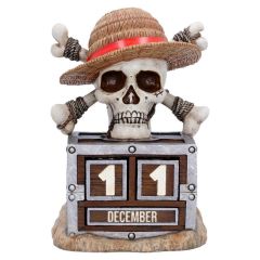 One Piece Perpetual Calendar Luffy Jolly Roger 16 cm
