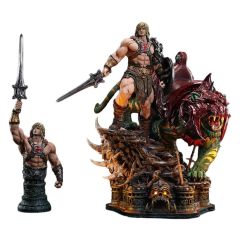 Masters of the Universe Real Elite Masterline Series Statue 1/4 He-Man & Battle Cat Ultimate Version 86 cm