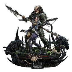 Aliens vs. Predator (Comic) Ultimate Premium Masterline Statue 1/4 Machiko & Broken Tusk Predator 79 cm