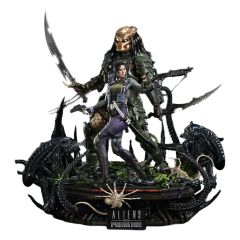 Aliens vs. Predator (Comic) Ultimate Premium Masterline Statue 1/4 Machiko & Broken Tusk Predator DX Bonus Version 84 cm