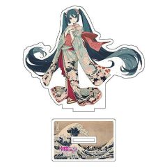 Hatsune Miku x Katsushika Hokusai iXima Die-Cut Acrylic Stand The Great Wave off Kanagawa (Kimono) 10 cm (5)