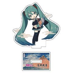 Hatsune Miku x Katsushika Hokusai iXima Die-Cut Acrylic Stand Fine Wind, Clear Morning (Chibi) 10 cm (5)