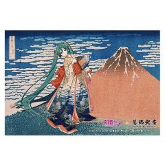 Hatsune Miku x Katsushika Hokusai iXima Postcard Fine Wind, Clear Morning (10)