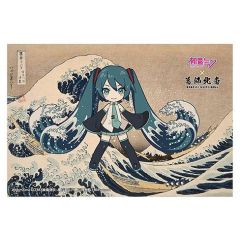 Hatsune Miku x Katsushika Hokusai iXima Postcard The Great Wave off Kanagawa (Chibi Character) (10)