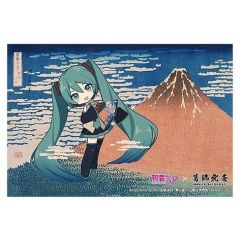Hatsune Miku x Katsushika Hokusai iXima Postcard Fine Wind, Clear Morning (Chibi Character) (10)