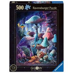 Ravensburger Glow-in-the-Dark Jigsaw Puzzle Moonlight Mushrooms (500 pieces)