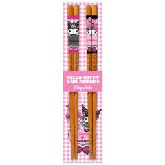 Sanrio Pink Black Party Series Chopsticks Hello Kitty Kimono