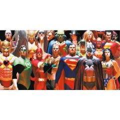 DC Comics Glass Poster Justice League 60 x 30 cm