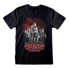 Stranger Things T-Shirt Group with Vecna behind Balck and White Size XL