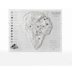 Jurassic Park Topographic Map Isla Nublar