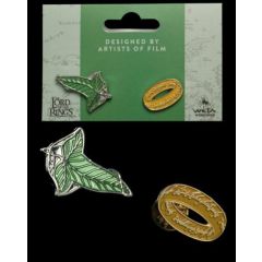 Lord of the Rings Collectors Pins 2-Pack Elfen Leaf & One Ring