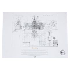 Lord of the Rings Blueprint Art Print The Stable of Edoras 59 x 42 cm