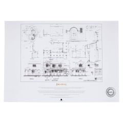 Lord of the Rings Blueprint Art Print The Courtyard of Minas Tirith 59 x 42 cm