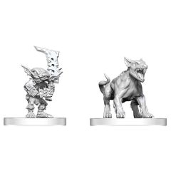 Pathfinder Battles Deep Cuts Unpainted Miniature Goblin Commando & Goblin Dog 13 cm