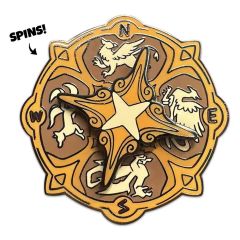Quincy's Tavern Pin Badge Compass 5 cm