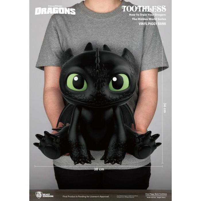 Toothless Large Piggy Bank - Beast Kingdom - How To Train Your Dragon