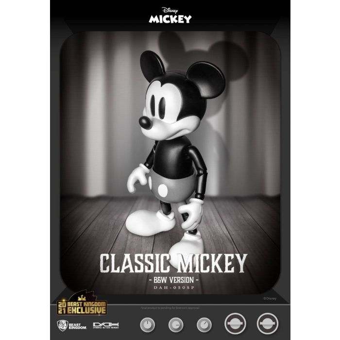 Classic Mickey Black & White Version - Beast Kingdom - 8ction Heroes
