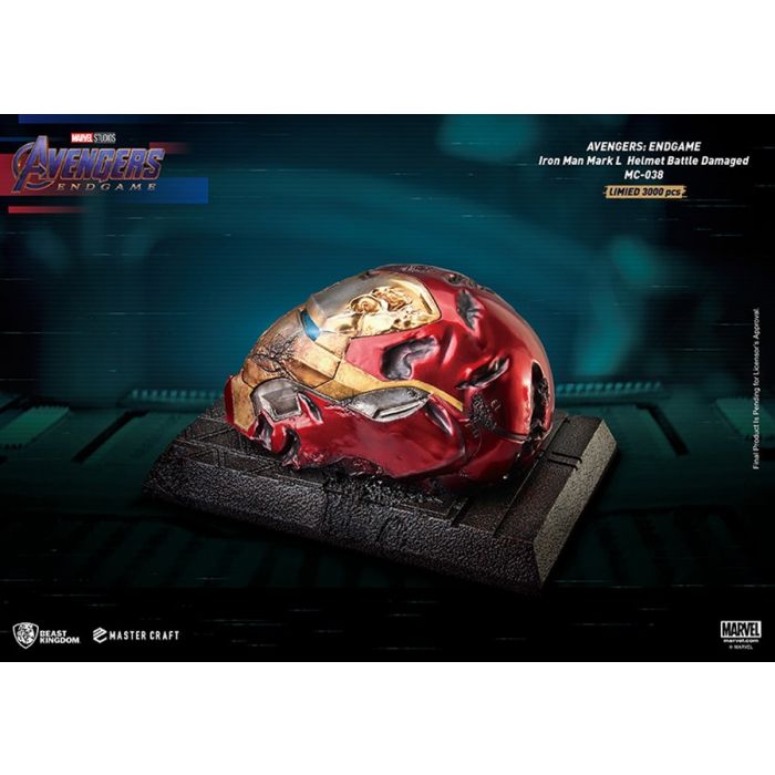 Iron Man Mark L (MK50) Battle Damaged Helmet - Marvel Master Craft Statue - Avengers Endgame