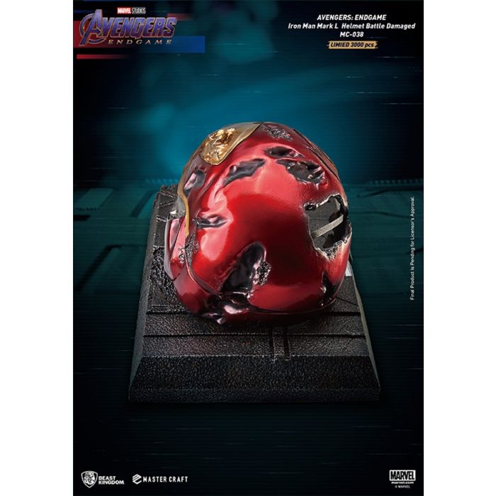 Iron Man Mark L (MK50) Battle Damaged Helmet - Marvel Master Craft Statue - Avengers Endgame
