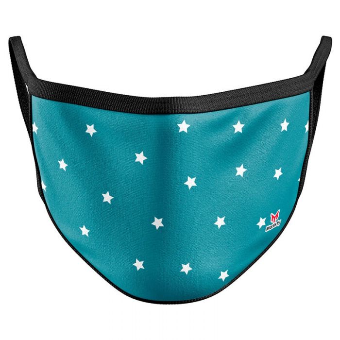Blue Stars Reusable Face Mask Cover / Mondkapje sterren blauw