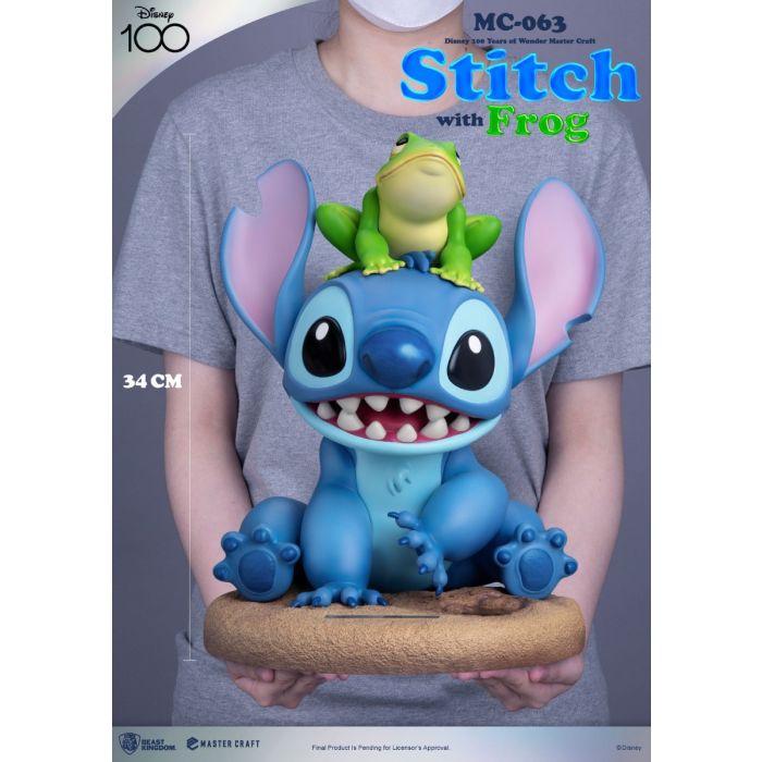 Stitch with Frog - Disney Master Craft Statue - Lilo and Stitch