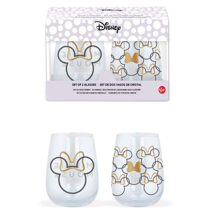 Disney - Minnie Mouse Crystal Glasses 2-pack